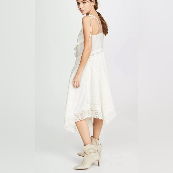 Zadig & Voltaire Rilli Ruffle Lace Dress, Vanille (Ivory Cream) Size S $398 - Picture 8 of 12